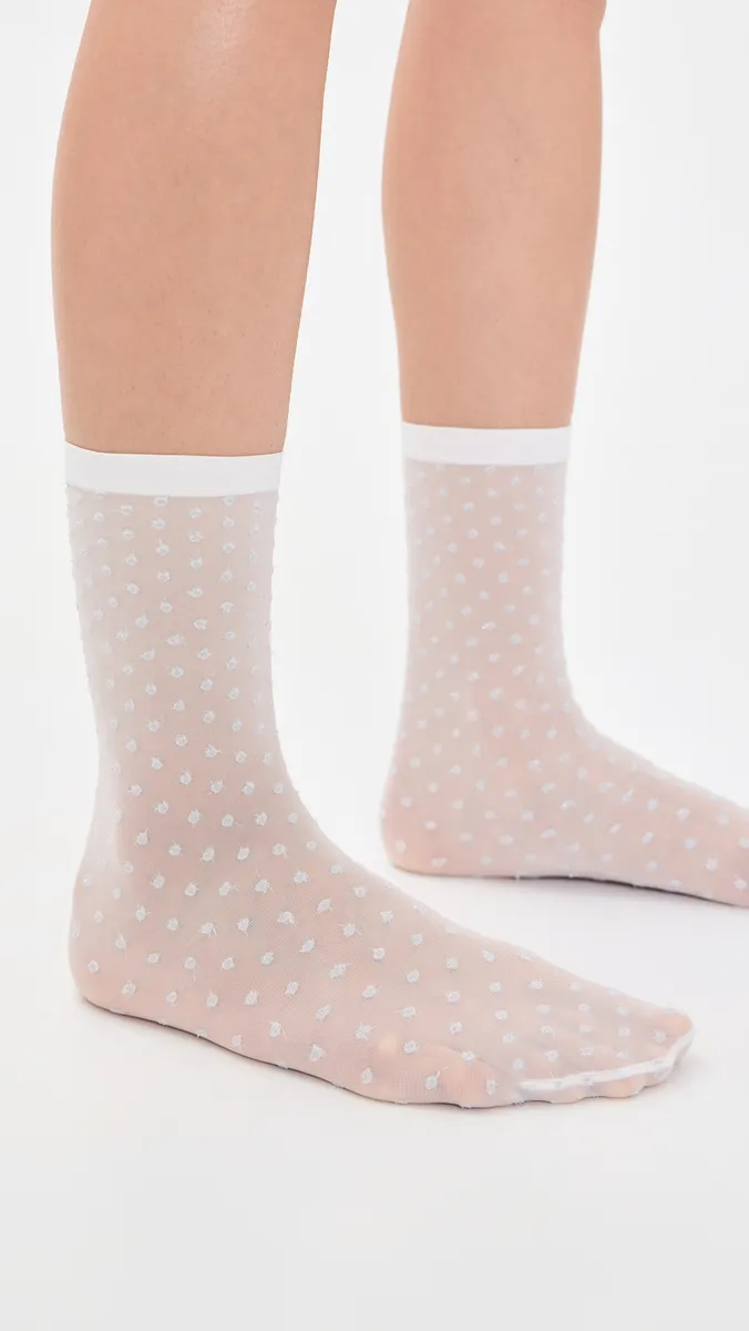 Wolford Shimmer Dot Socks | Thumbnail 2