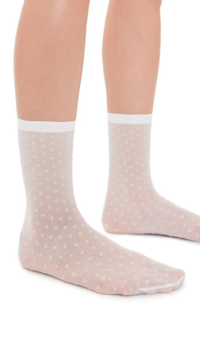 Wolford Shimmer Dot Socks | Thumbnail 3