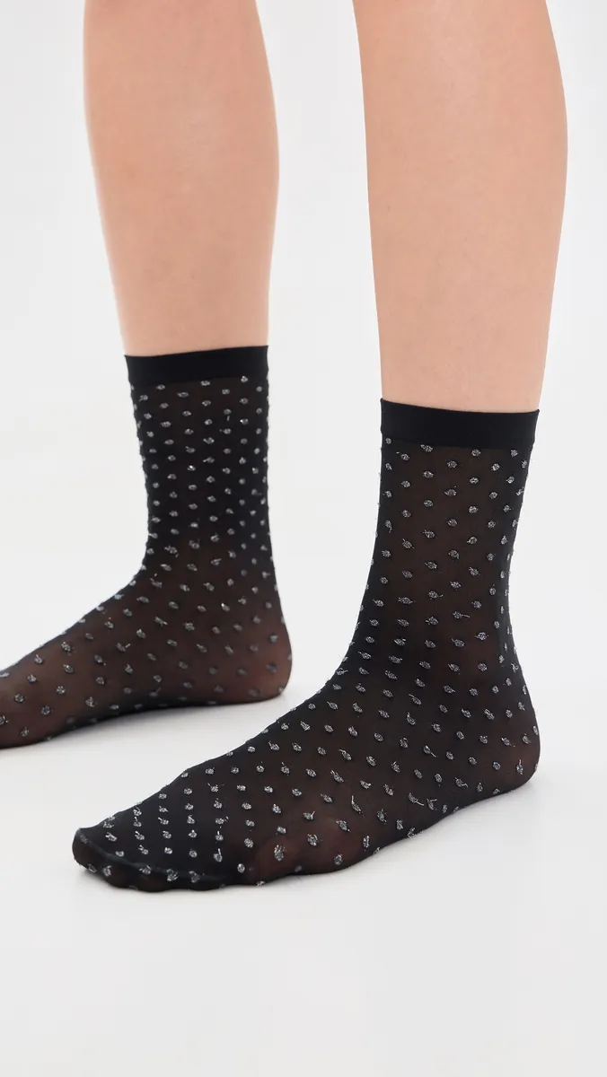 Wolford Shimmer Dot Socks | Thumbnail 2