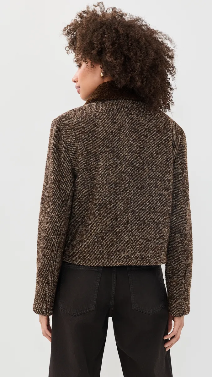 Vince Contrast Collar Boucle Jacket | Thumbnail 3 Vince Contrast Collar Boucle Jacket | Thumbnail 3