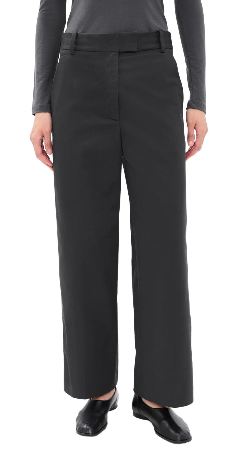 RENGGLI Cotton Sateen Relaxed Trousers