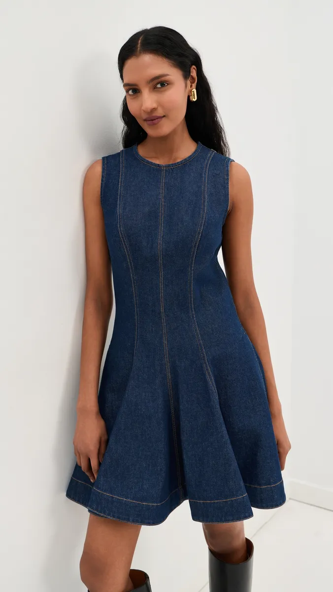Stella McCartney Peplum Denim Mini Dress | Thumbnail 2