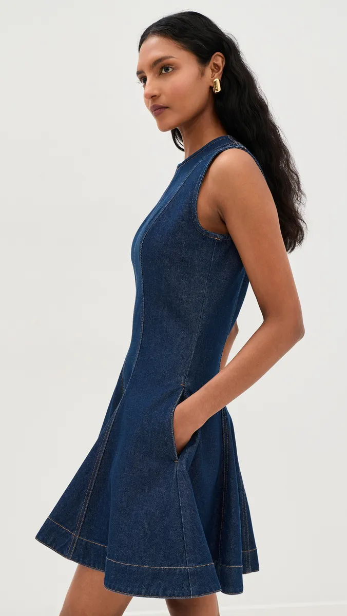Stella McCartney Peplum Denim Mini Dress | Thumbnail 4