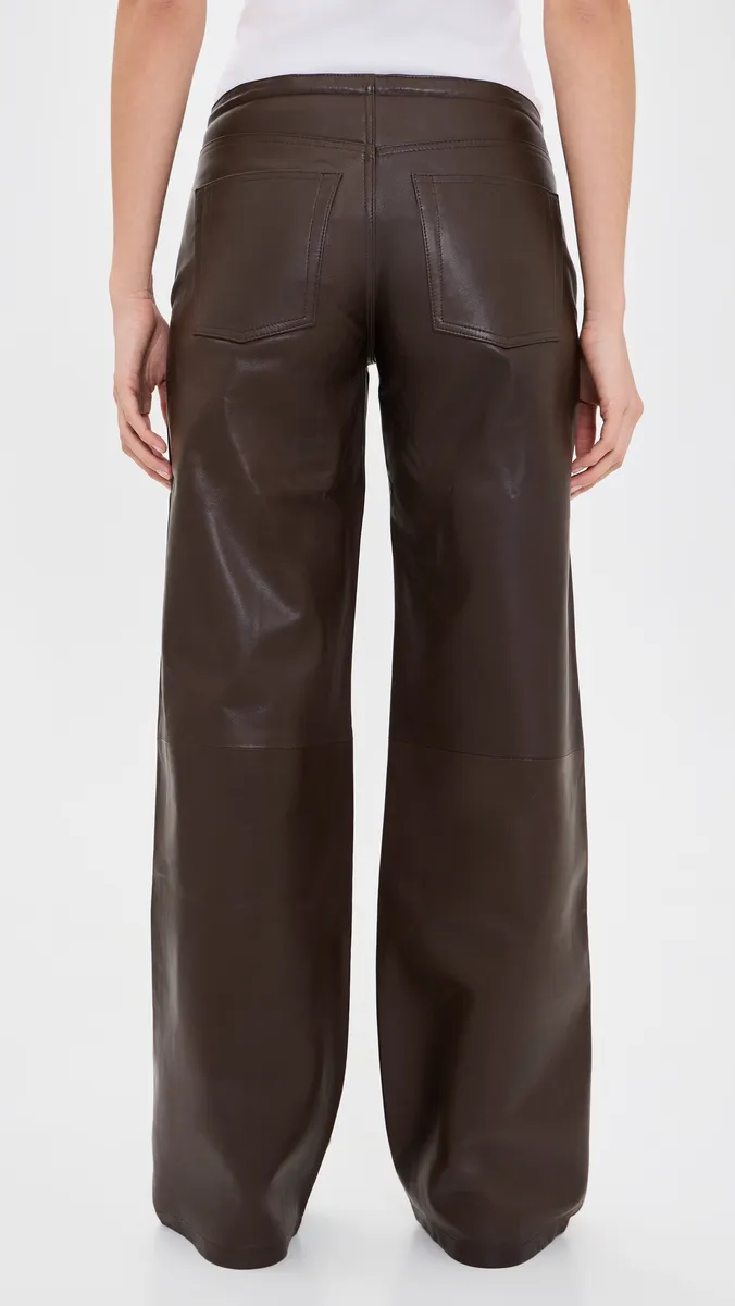 STILL HERE Cool Low Rise Leather Pants | Thumbnail 3 STILL HERE Cool Low Rise Leather Pants | Thumbnail 3