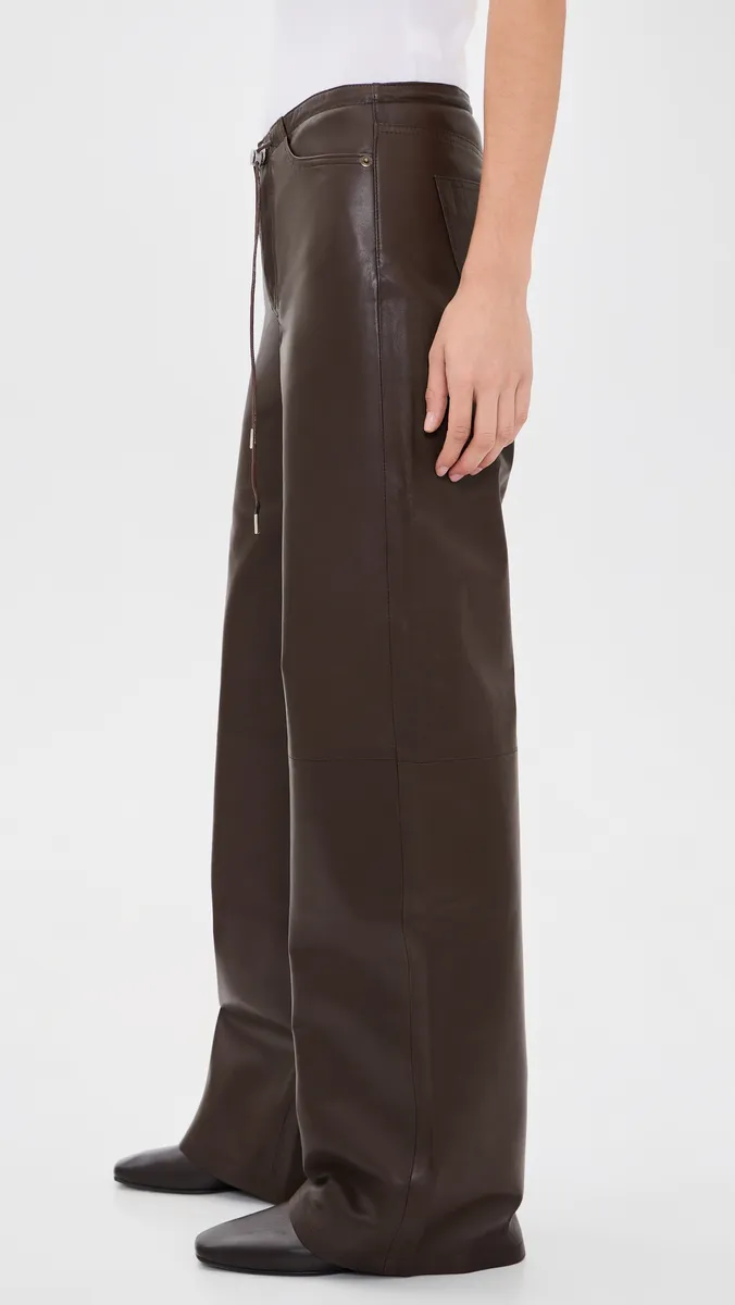 STILL HERE Cool Low Rise Leather Pants | Thumbnail 4 STILL HERE Cool Low Rise Leather Pants | Thumbnail 4