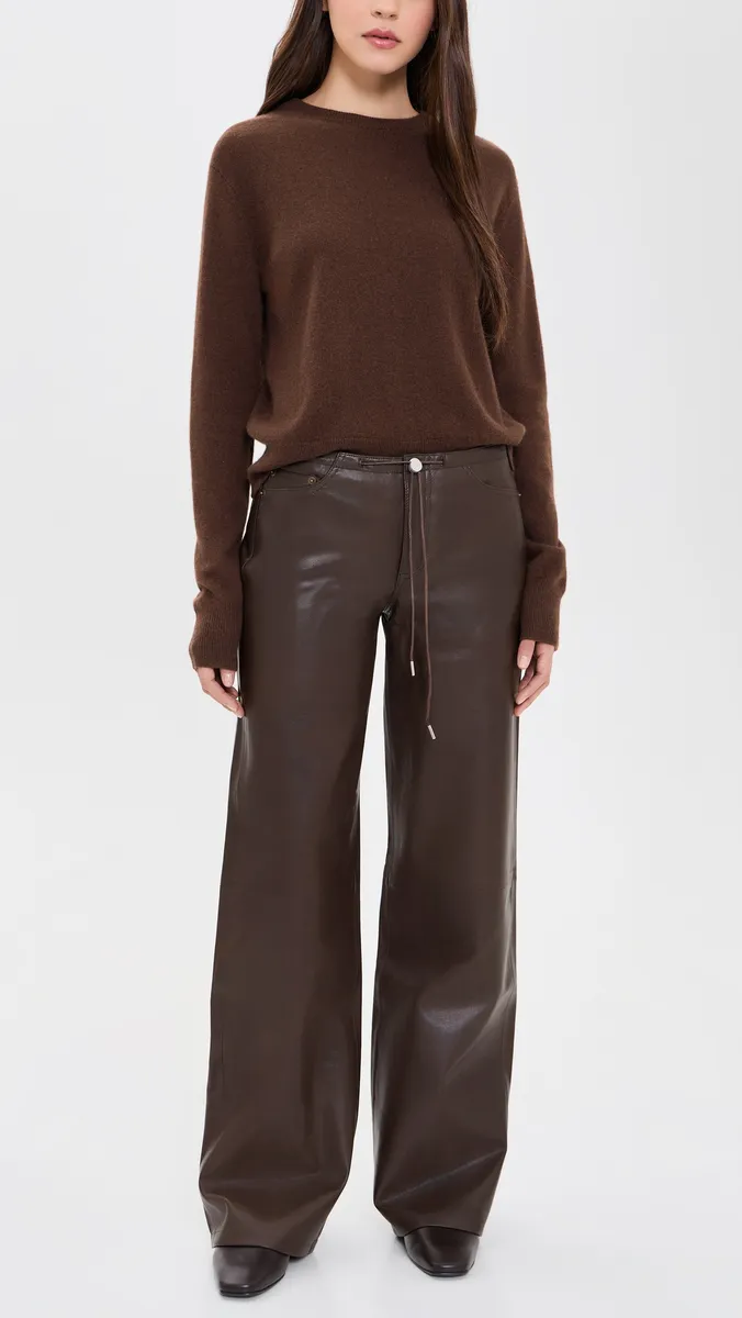 STILL HERE Cool Low Rise Leather Pants | Thumbnail 5 STILL HERE Cool Low Rise Leather Pants | Thumbnail 5