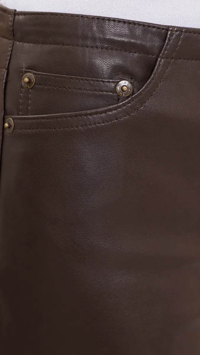STILL HERE Cool Low Rise Leather Pants | Thumbnail 6 STILL HERE Cool Low Rise Leather Pants | Thumbnail 6
