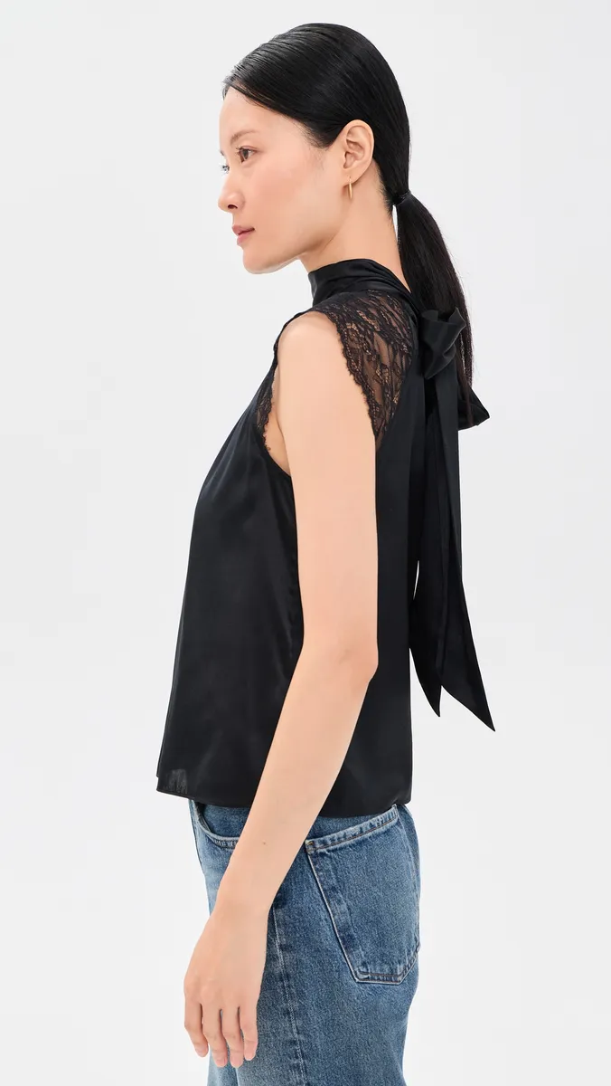 Generation Love Rachel Chantilly Lace Combo Halter Blouse | Thumbnail 4