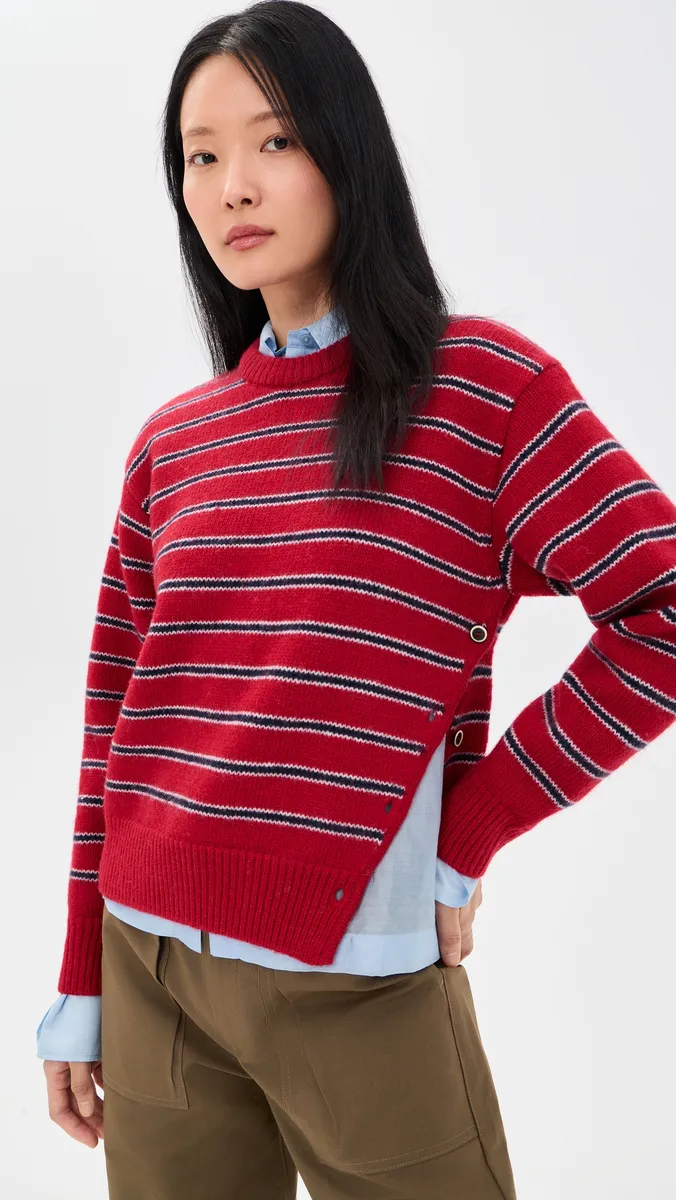 Dunst Unisex Striped Chunky Sweater | Thumbnail 2 Dunst Unisex Striped Chunky Sweater | Thumbnail 2