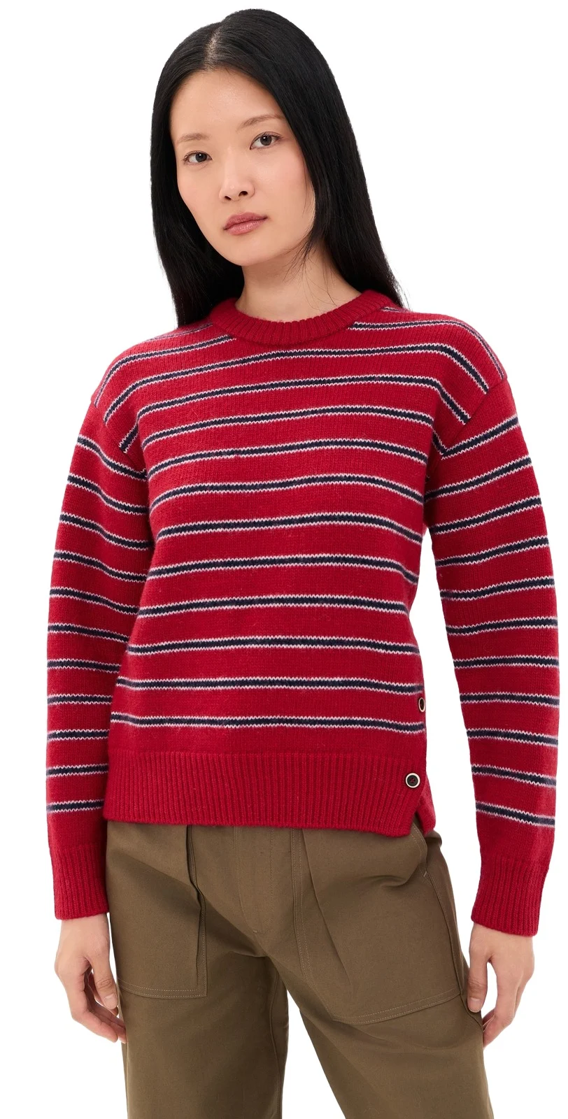 Unisex Striped Chunky Sweater
