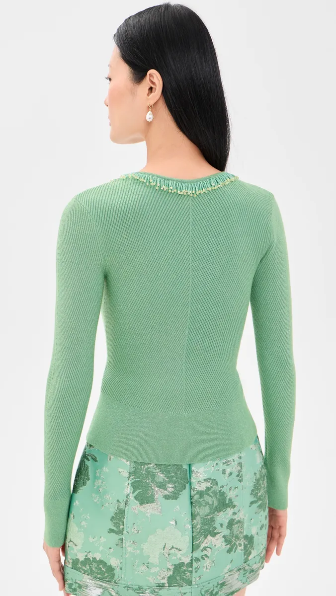 Aknvas Helena Necklace Embroidered Knit Top | Thumbnail 3