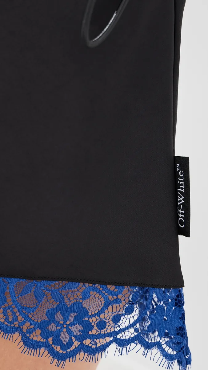 Off-White Satin Lace Slip Shorts | Thumbnail 6