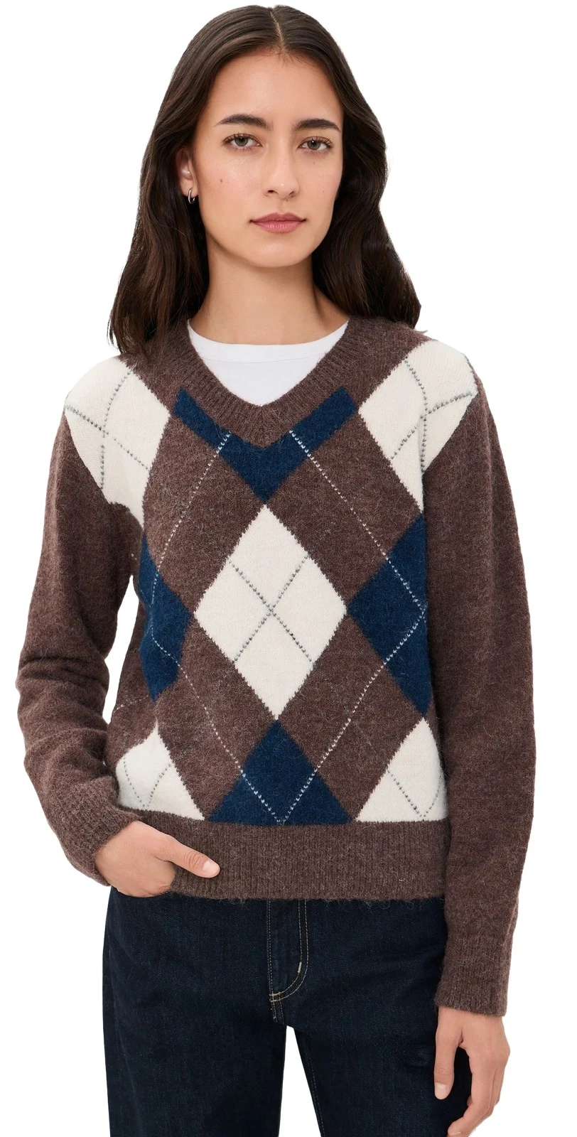 Baby Alpaca Argyle Sweater