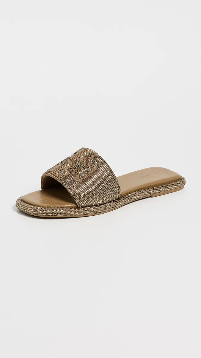 Tory Burch Double T Pave Sport Slides | Thumbnail 2