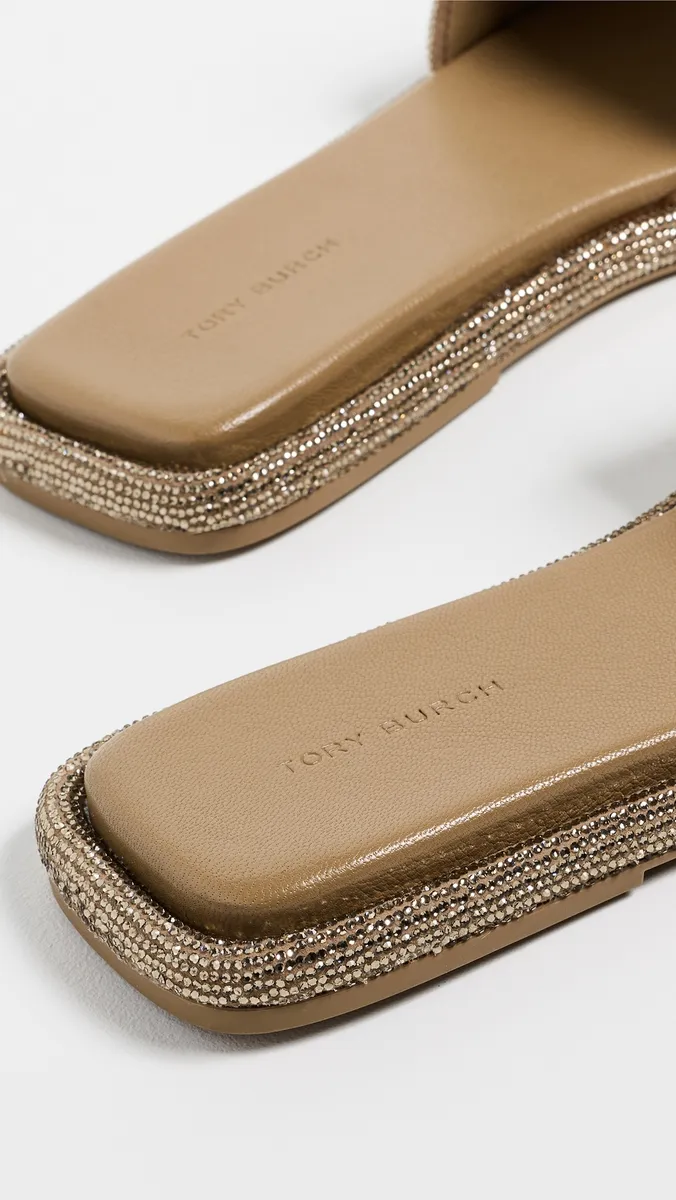 Tory Burch Double T Pave Sport Slides | Thumbnail 4
