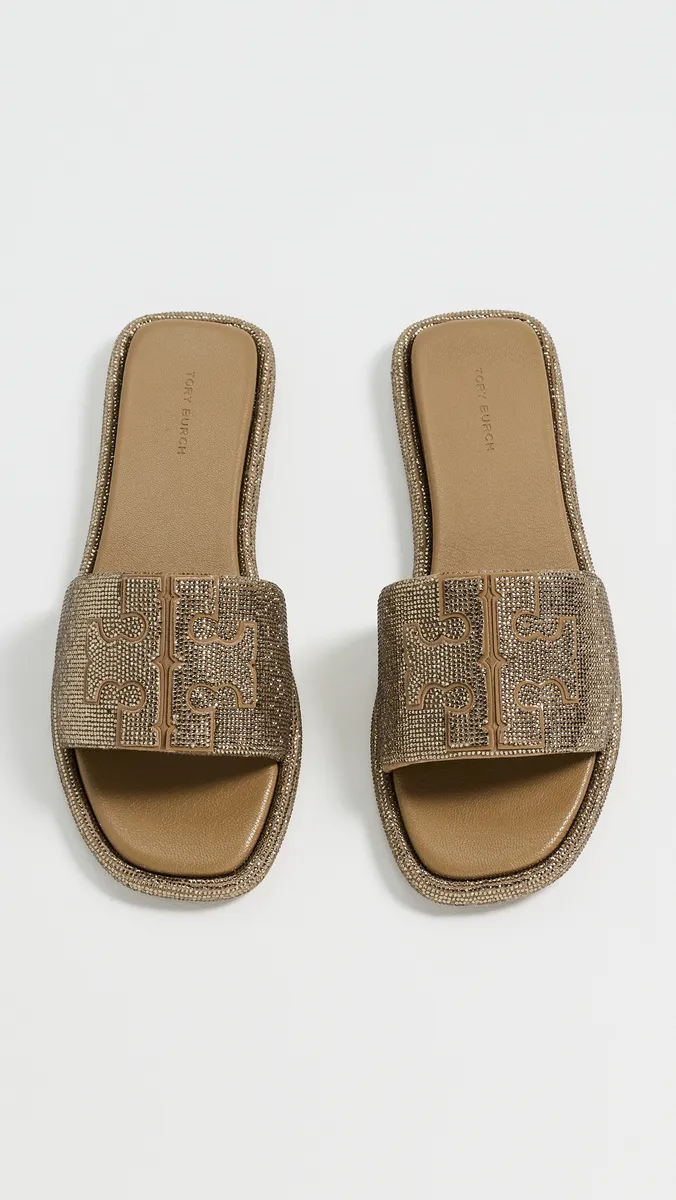Tory Burch Double T Pave Sport Slides | Thumbnail 5