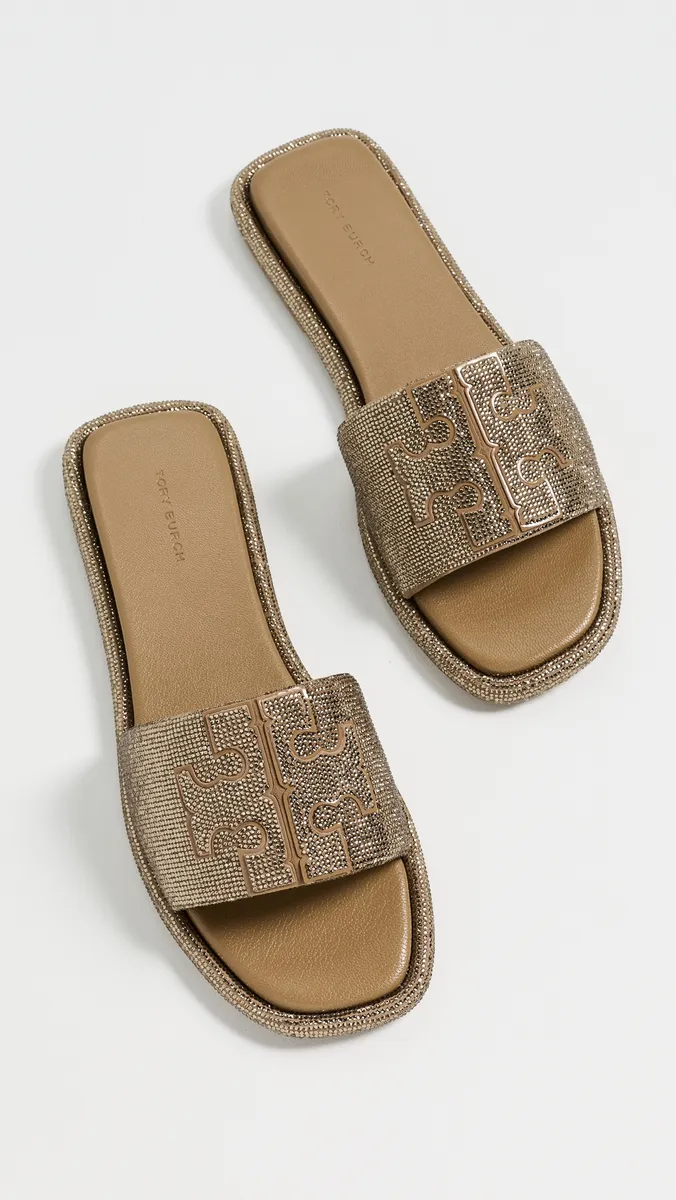 Tory Burch Double T Pave Sport Slides | Thumbnail 6