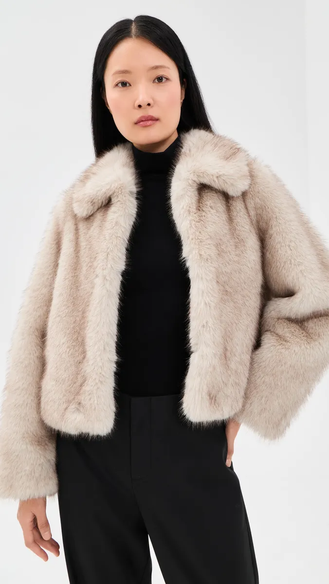 Dunst Cropped Faux Fur Jacket | Thumbnail 2