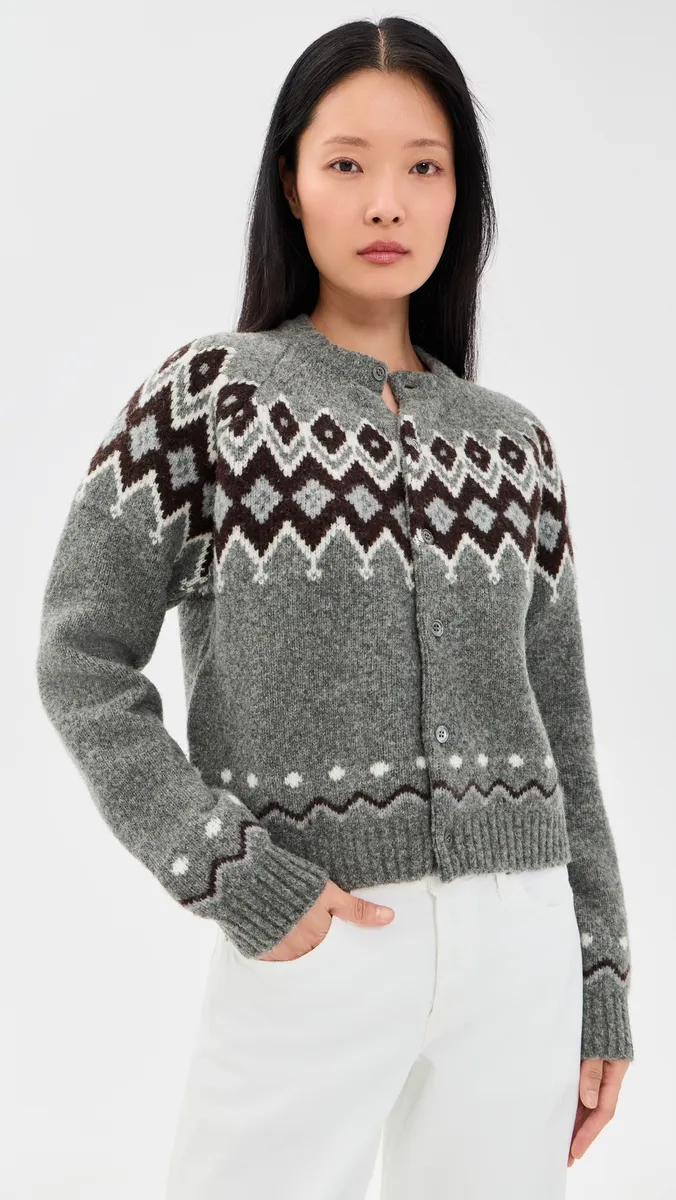 Dunst Unisex Chunky Pattern Cardigan | Thumbnail 2