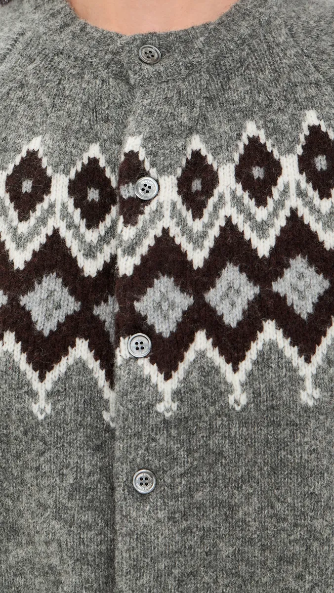 Dunst Unisex Chunky Pattern Cardigan | Thumbnail 6