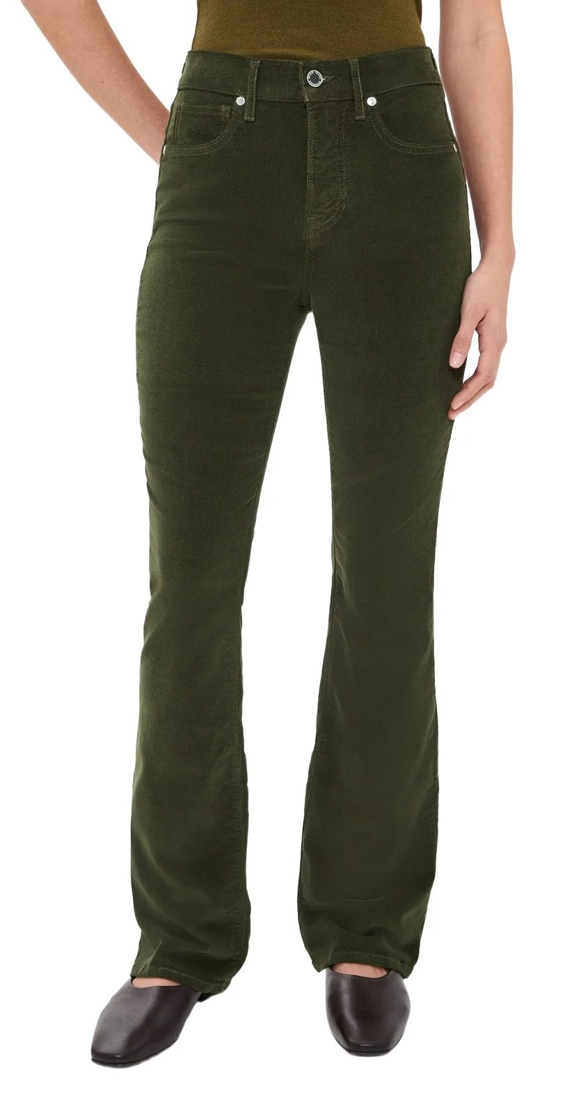 Veronica Beard Jean Cameron Mid Rise Bootcut Corduroy Pants