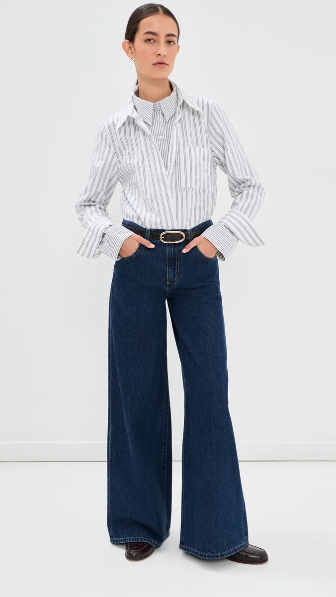 TWP Double Layer Boyfriend Button Down Shirt | Thumbnail 5 TWP Double Layer Boyfriend Button Down Shirt | Thumbnail 5
