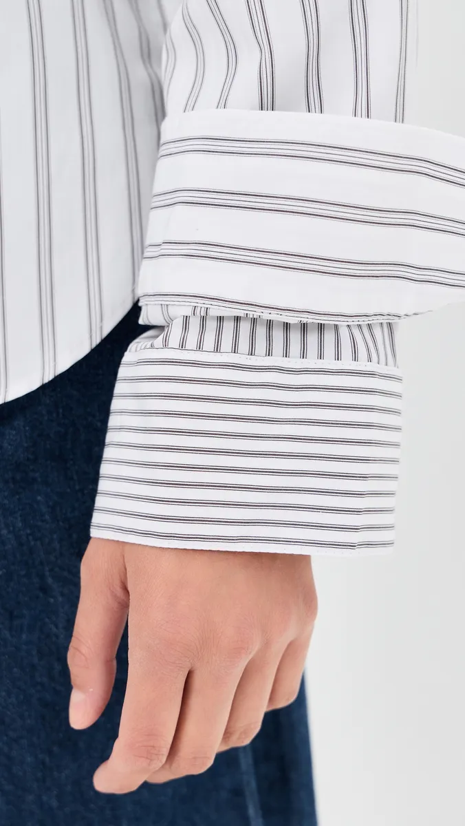 TWP Double Layer Boyfriend Button Down Shirt | Thumbnail 6 TWP Double Layer Boyfriend Button Down Shirt | Thumbnail 6