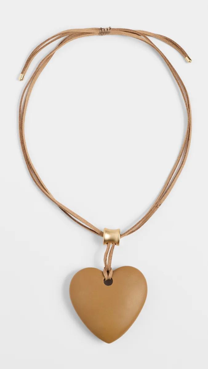 Logan Tay Brown Heart Cord Necklace | Thumbnail 2