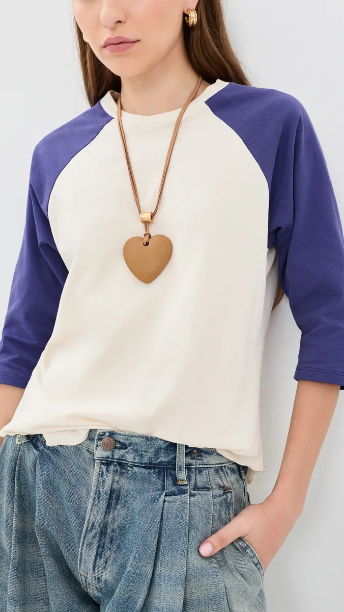 Logan Tay Brown Heart Cord Necklace | Thumbnail 3
