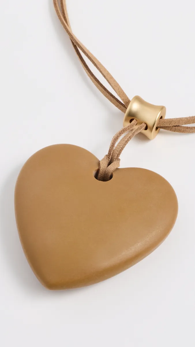 Logan Tay Brown Heart Cord Necklace | Thumbnail 4