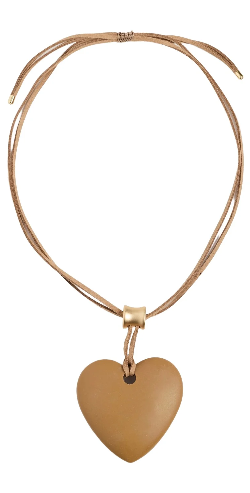 Logan Tay Brown Heart Cord Necklace
