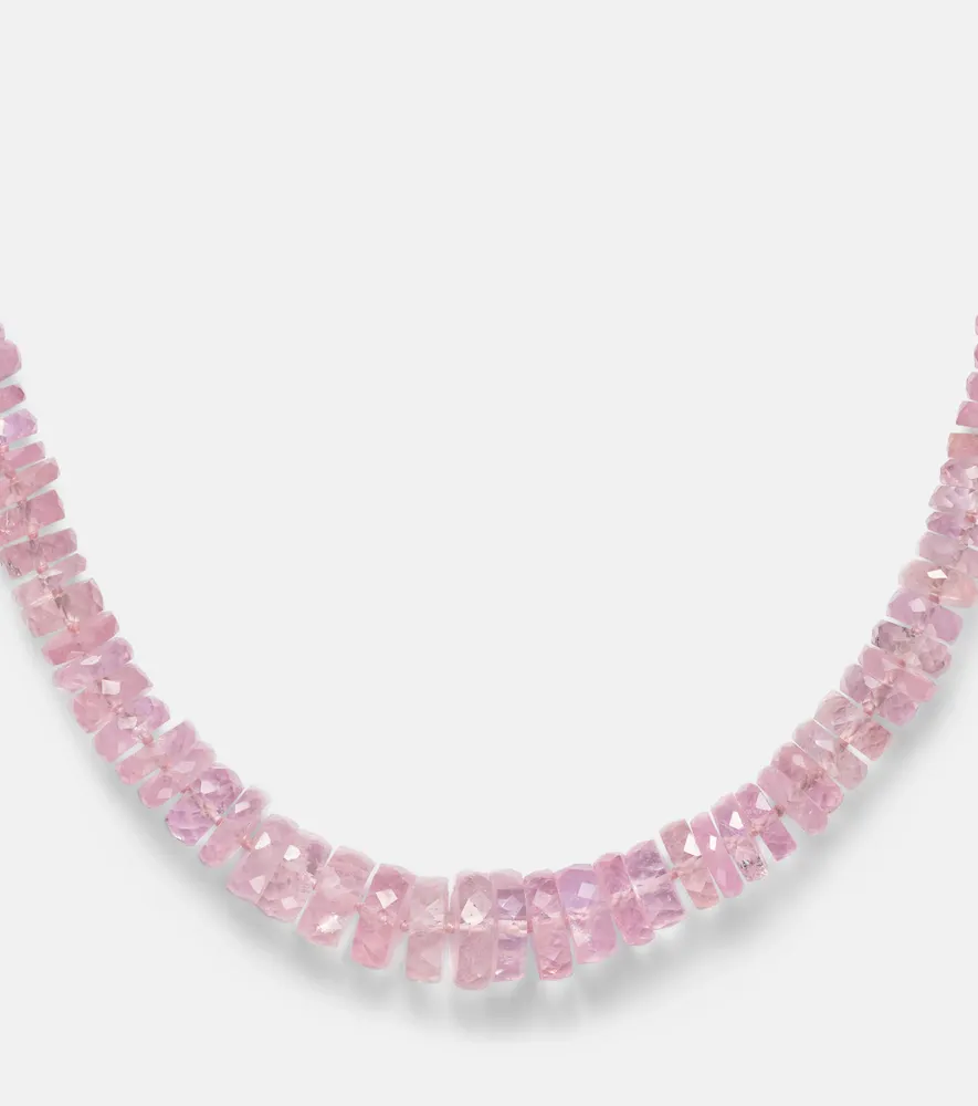 Ileana Makri 18kt gold beaded necklace with morganites | Thumbnail 5