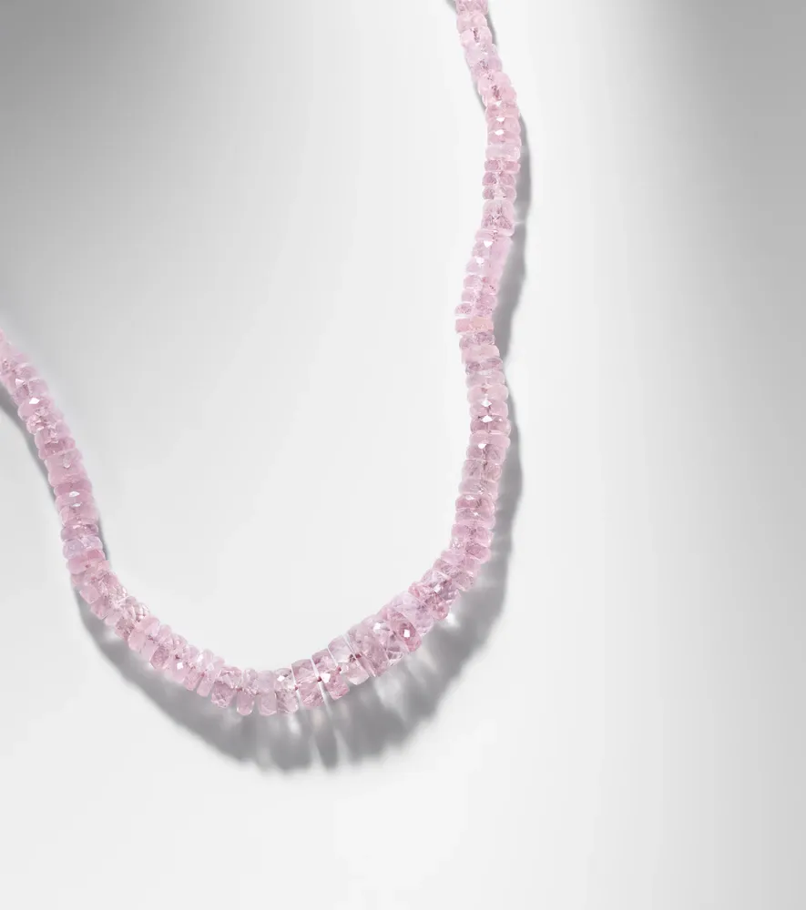 Ileana Makri 18kt gold beaded necklace with morganites | Thumbnail 6
