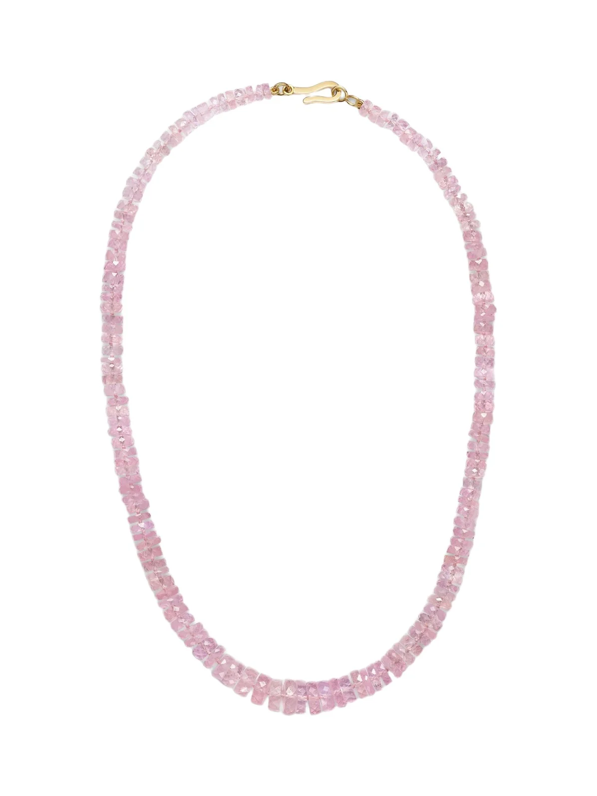 Ileana Makri 18kt gold beaded necklace with morganites