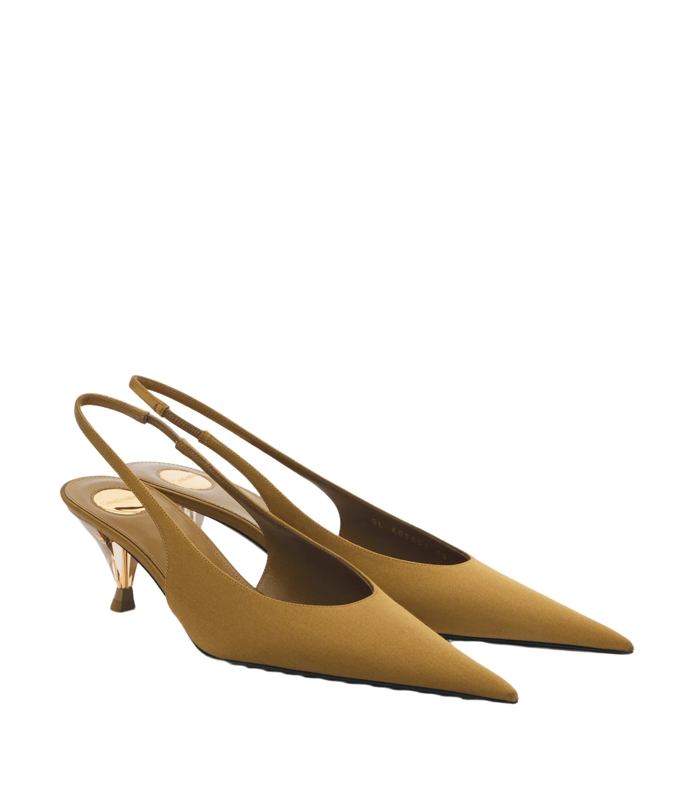 Saint Laurent Fanny satin slingback pumps