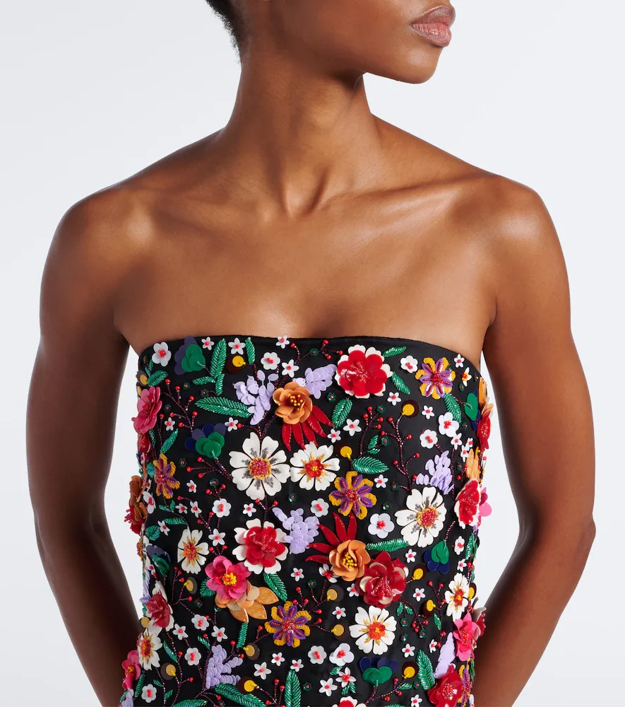 Carolina Herrera Embellished floral organza cocktail dress | Thumbnail 4 Carolina Herrera Embellished floral organza cocktail dress | Thumbnail 4
