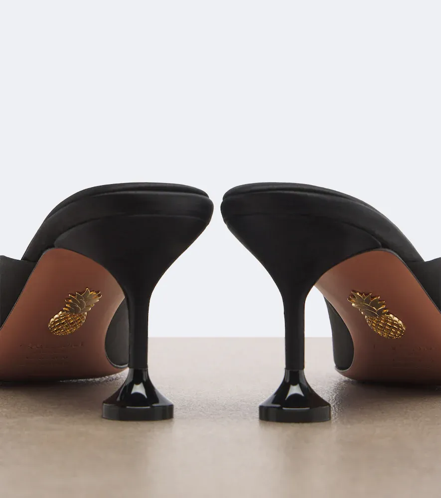 Aquazzura Bisous satin mules | Thumbnail 3 Aquazzura Bisous satin mules | Thumbnail 3