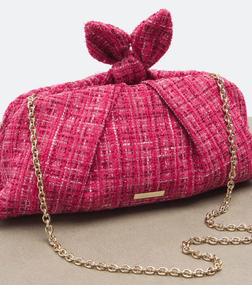 Aquazzura Bow Tie bouclé clutch | Thumbnail 2 Aquazzura Bow Tie bouclé clutch | Thumbnail 2