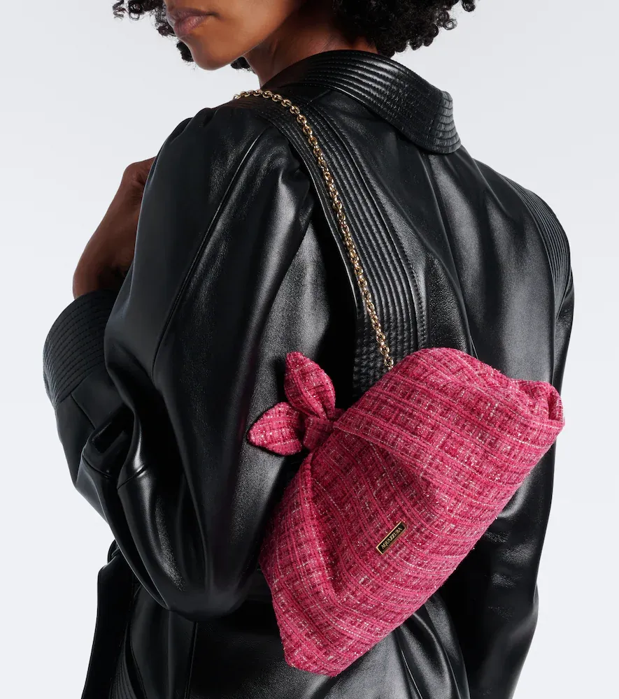 Aquazzura Bow Tie bouclé clutch | Thumbnail 7 Aquazzura Bow Tie bouclé clutch | Thumbnail 7