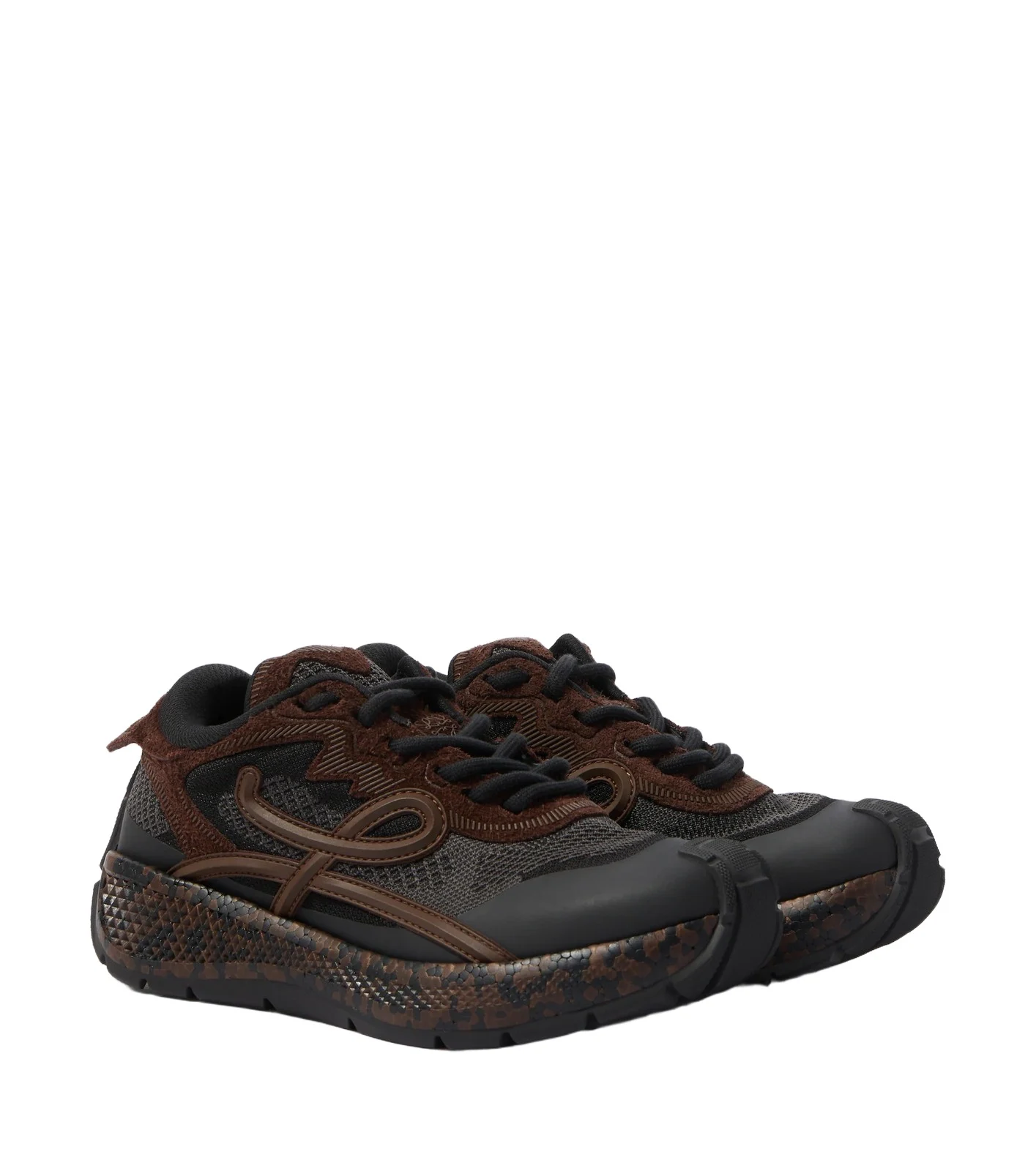 Loewe Pogo suede-trimmed sneakers