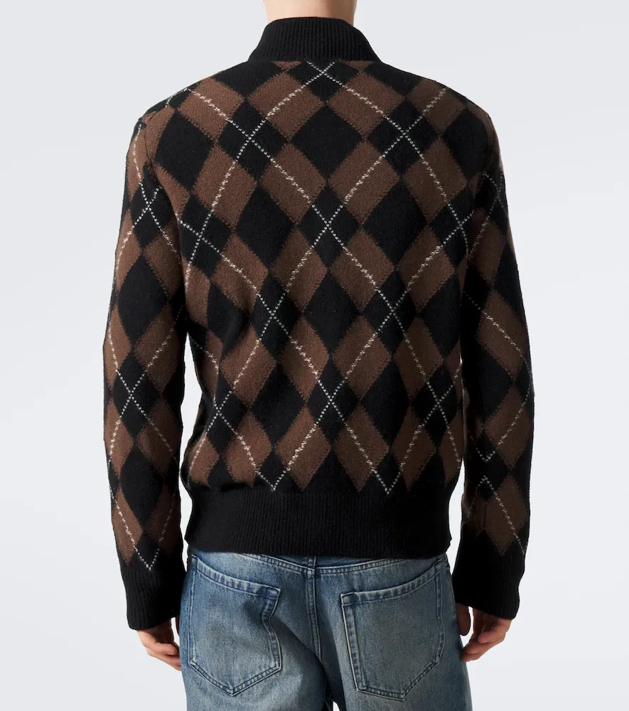 AMI PARIS Argyle virgin wool half-zip sweater | Thumbnail 8 AMI PARIS Argyle virgin wool half-zip sweater | Thumbnail 8
