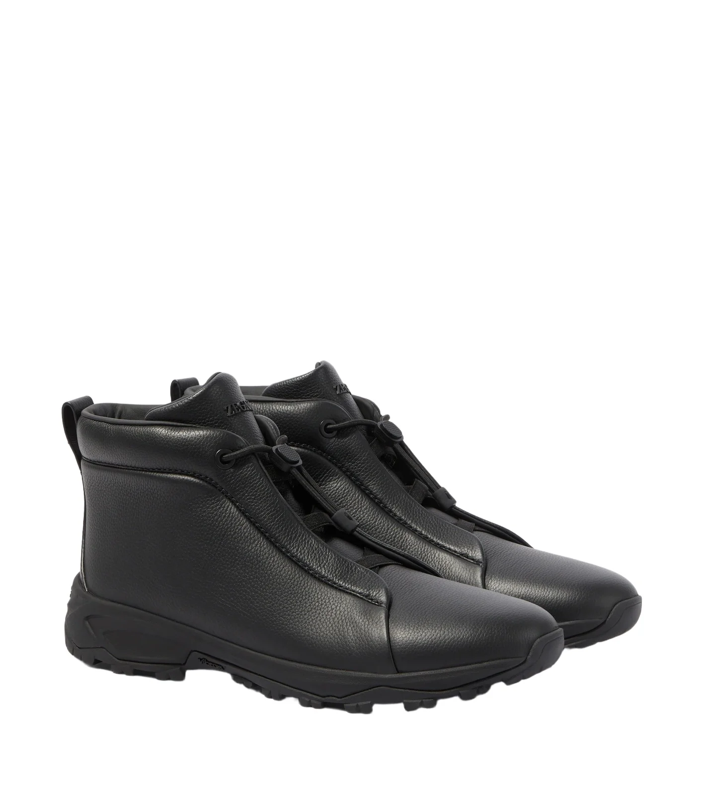 Zegna Triple Stitch leather high-top sneakers
