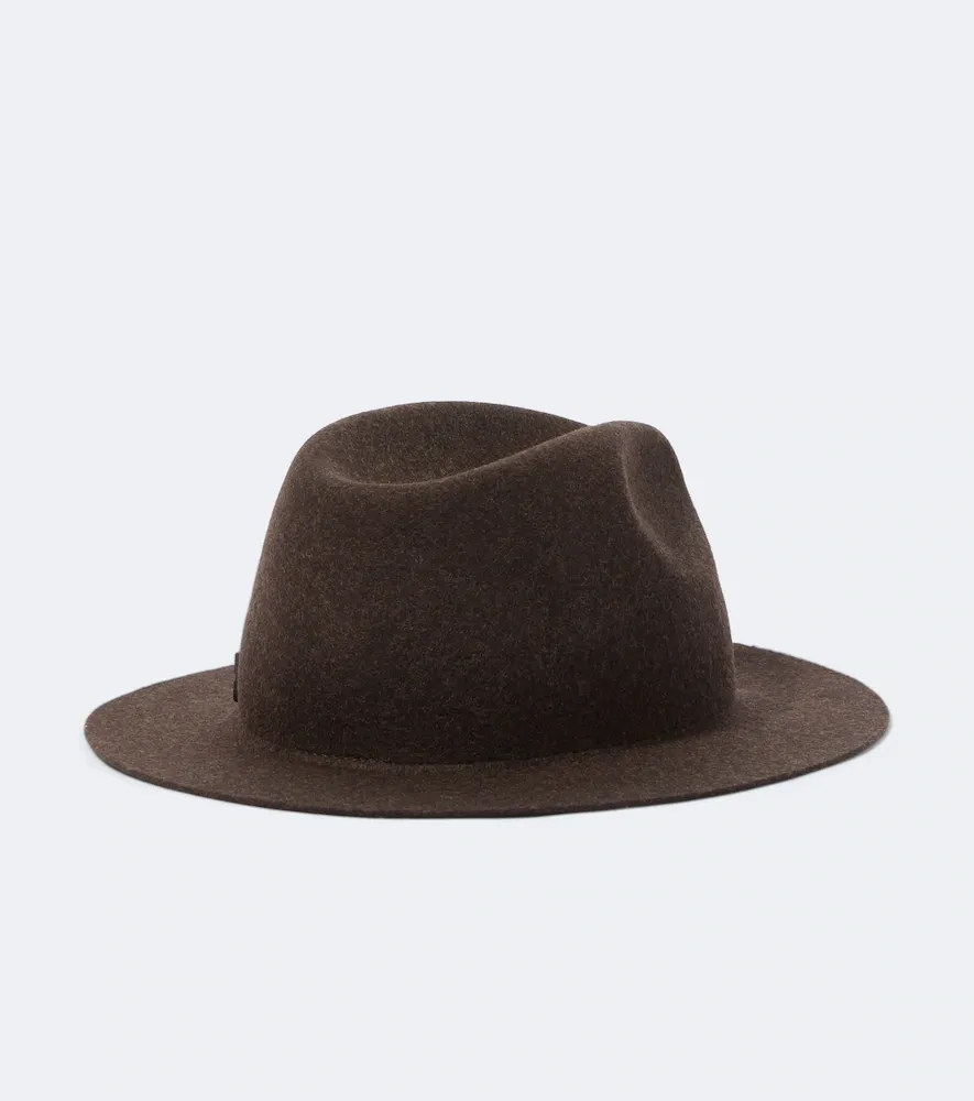Zegna Leather-trimmed wool fedora | Thumbnail 2 Zegna Leather-trimmed wool fedora | Thumbnail 2