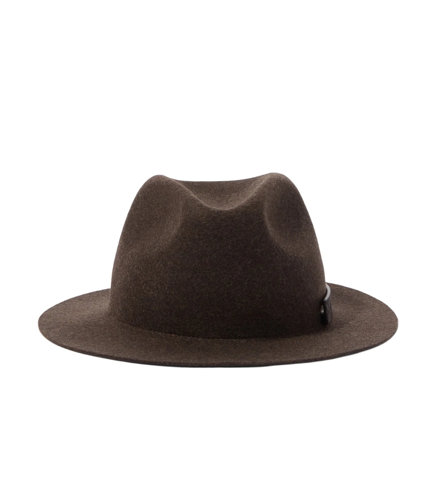 Zegna Leather-trimmed wool fedora