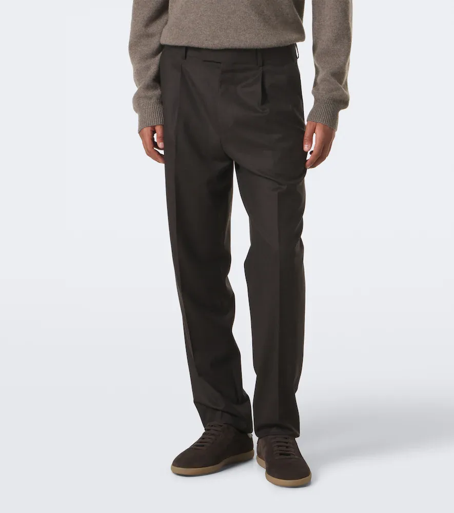 Zegna Pleated wool straight pants | Thumbnail 2 Zegna Pleated wool straight pants | Thumbnail 2