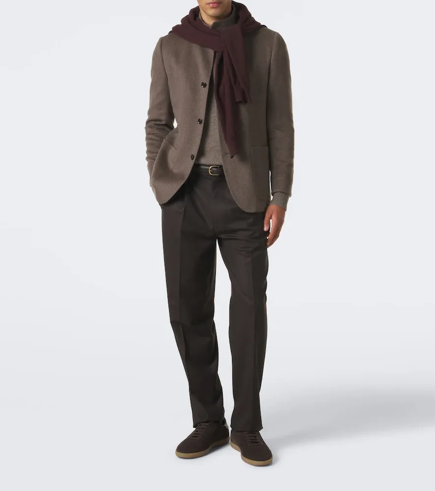 Zegna Pleated wool straight pants | Thumbnail 5 Zegna Pleated wool straight pants | Thumbnail 5