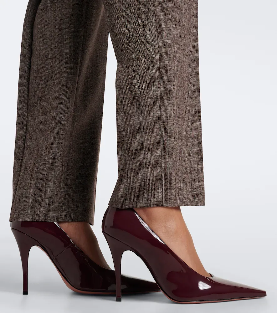 Amina Muaddi Felicia patent leather pumps | Thumbnail 5 Amina Muaddi Felicia patent leather pumps | Thumbnail 5