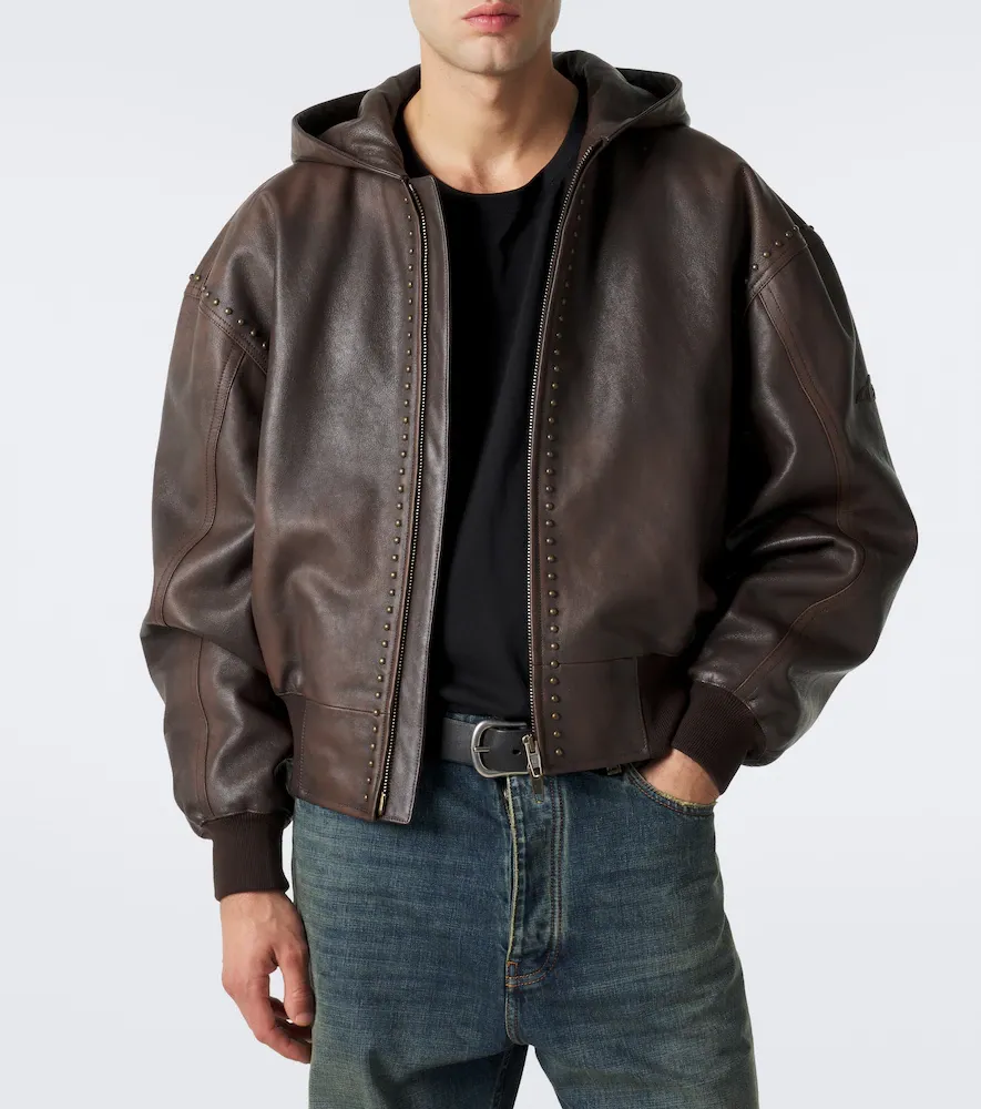 Balenciaga Studded hooded leather jacket | Thumbnail 5 Balenciaga Studded hooded leather jacket | Thumbnail 5