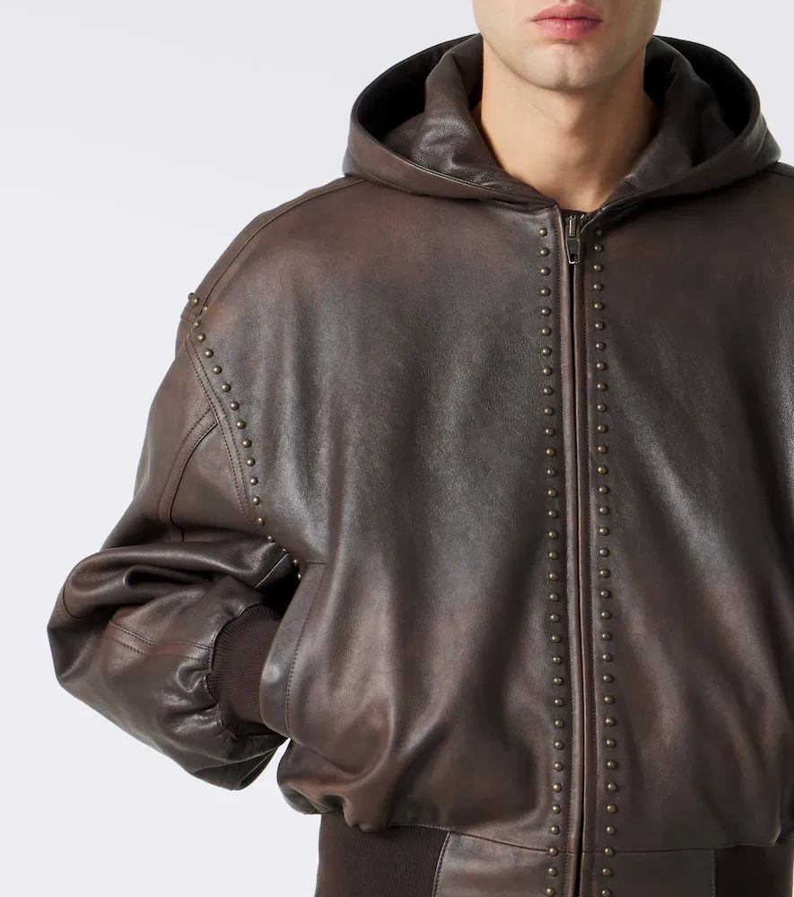 Balenciaga Studded hooded leather jacket | Thumbnail 6 Balenciaga Studded hooded leather jacket | Thumbnail 6