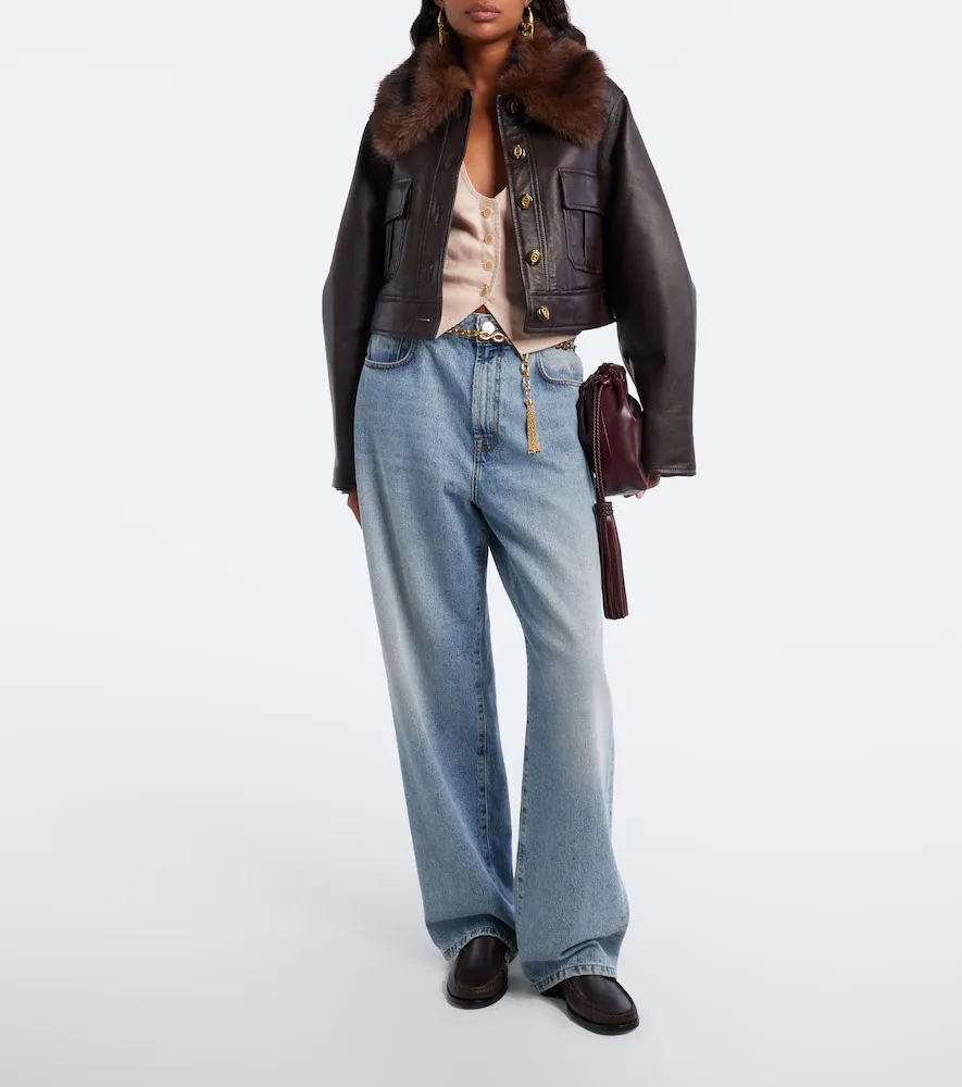 Zimmermann Valiant cropped leather jacket | Thumbnail 4 Zimmermann Valiant cropped leather jacket | Thumbnail 4